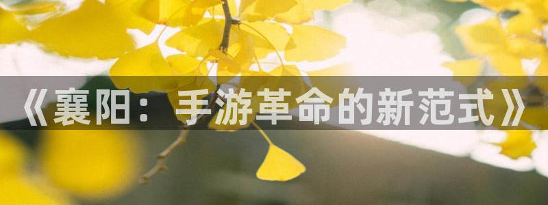 恒盛娱乐：《襄阳：手游革命的新范式》